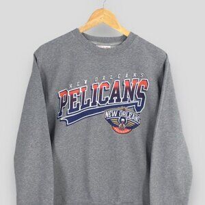 Vintage New Orleans Pelicans Crewneck Sweatshirt, Retro NBA Basketball Shirt Tee